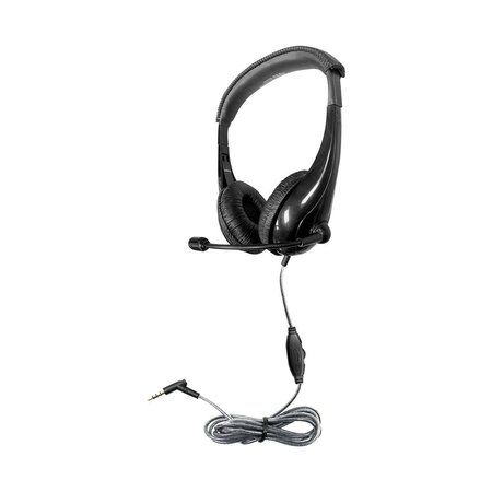 HAMILTON BUHL HamiltonBuhl M8BK2 Motiv8 TRRS Classroom Headset with Gooseneck Mic & in-Line Volume Control M8BK2